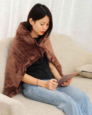 USB Powered Soft Heated Shawl Lap Winter Electric Warming Heating Blanket Pad